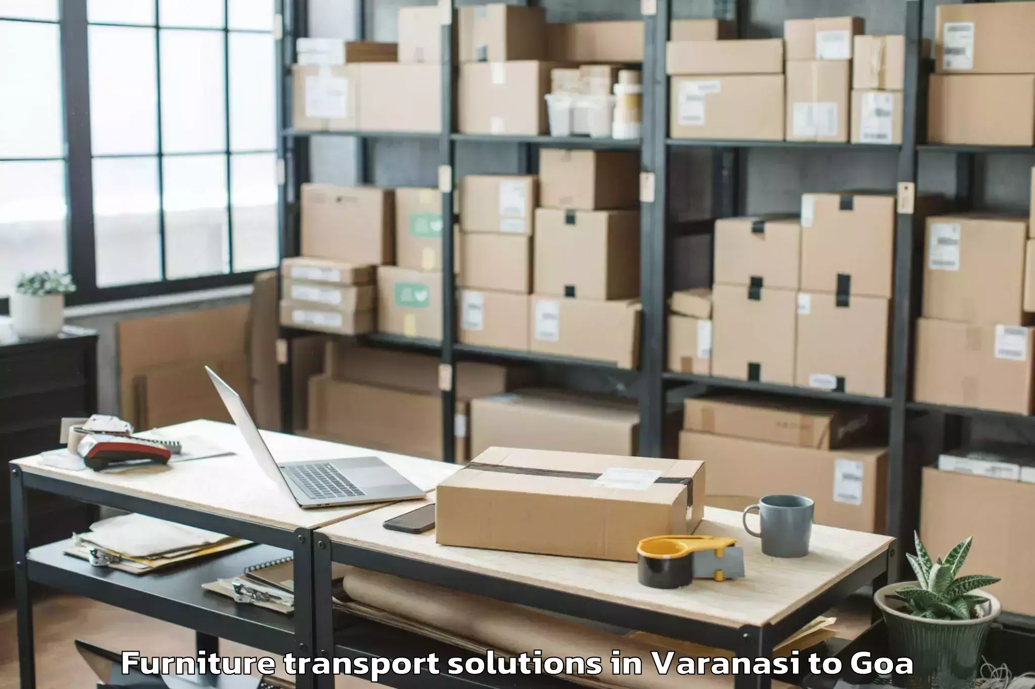 Professional Varanasi to Sanguem Furniture Transport Solutions